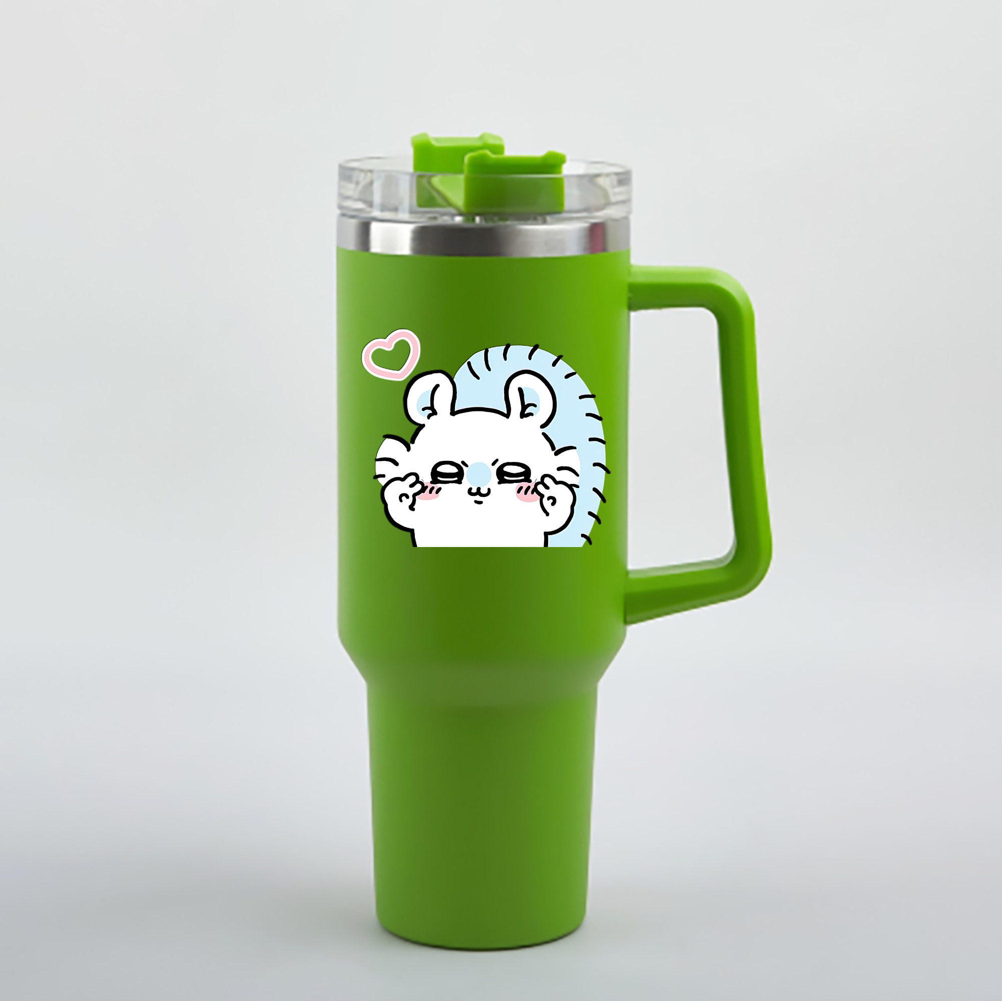 （画像用） ちいかわ モモンガ Chii-kawa Momonga 1200mL車用タンブラー - クリスタルステッカー（プラスチックストロー付き）